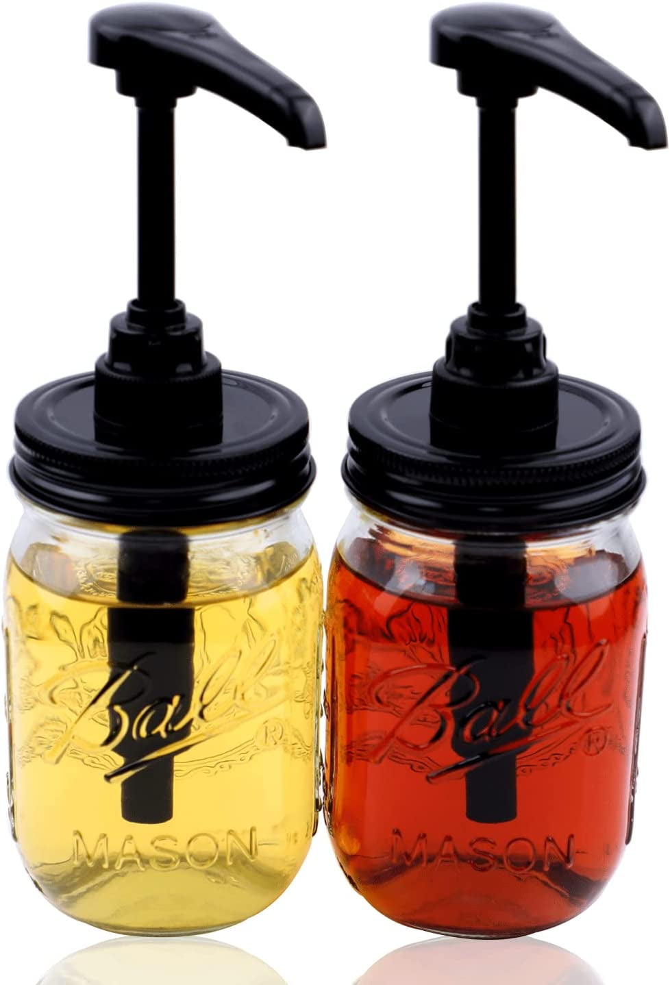 2PCS Mason Jar Syrup Dispenser lids For Regular Mouth Jar Honey Coffee