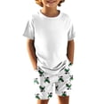 thumbnail image 2 of WELOIJEVBE Boys Summer Clothes Casual Child Boys Spring Summer Short Sleeve T-Shirt and Shorts Boys Clothes 5-6 Years, 2 of 7