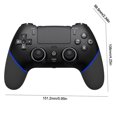 thumbnail image 2 of Gaming Controller 6 Axis Gyro Bluetooth-Compatible Macros Turbo Dual Vibration Hall Effect Joystick for PS4/PS4 Pro/PS4 Slim/PC, 2 of 9