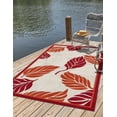 thumbnail image 3 of Unique Loom Outdoor Botanical Collection Area Rug - Augusta (5' x 8' Rectangle Terracotta/Red), 3 of 8