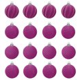 thumbnail image 2 of 16 Pcs Velvet Christmas Balls Flocked Christmas Tree Ball Ornaments Plastic Balls Xmas Decorative Hanging Ornaments Christmas Tree Decoration 2.4 Inch, 2 of 7