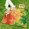 thumbnail image 6 of Colorful Tie Dye Vortex Outdoor Picnic Blanket, Foldable Waterproof Beach Mat, Portable Beach Blanket for Beach Camping, Hiking, Family Concerts, 6 of 7
