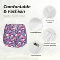 thumbnail image 2 of Disketp white Skull blue flower Print Women's Shorts Workout Shorts for Athletic Gym Running Shorts with Phone Pockets X-Large, 2 of 5