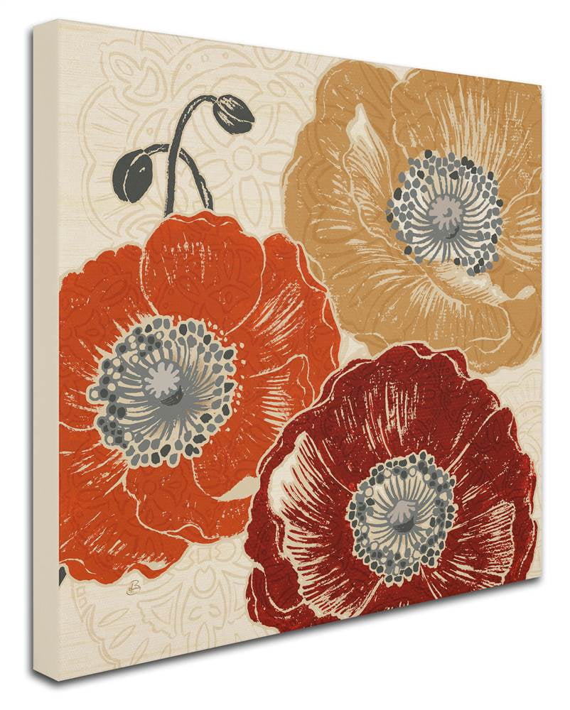 Trademark Fine Art "A Poppy's Touch III" Canvas Art by Daphne Brissonnet