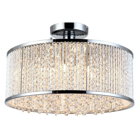 Crystalline 6 Light Semi Flush Mount Ceiling Light Walmart Com