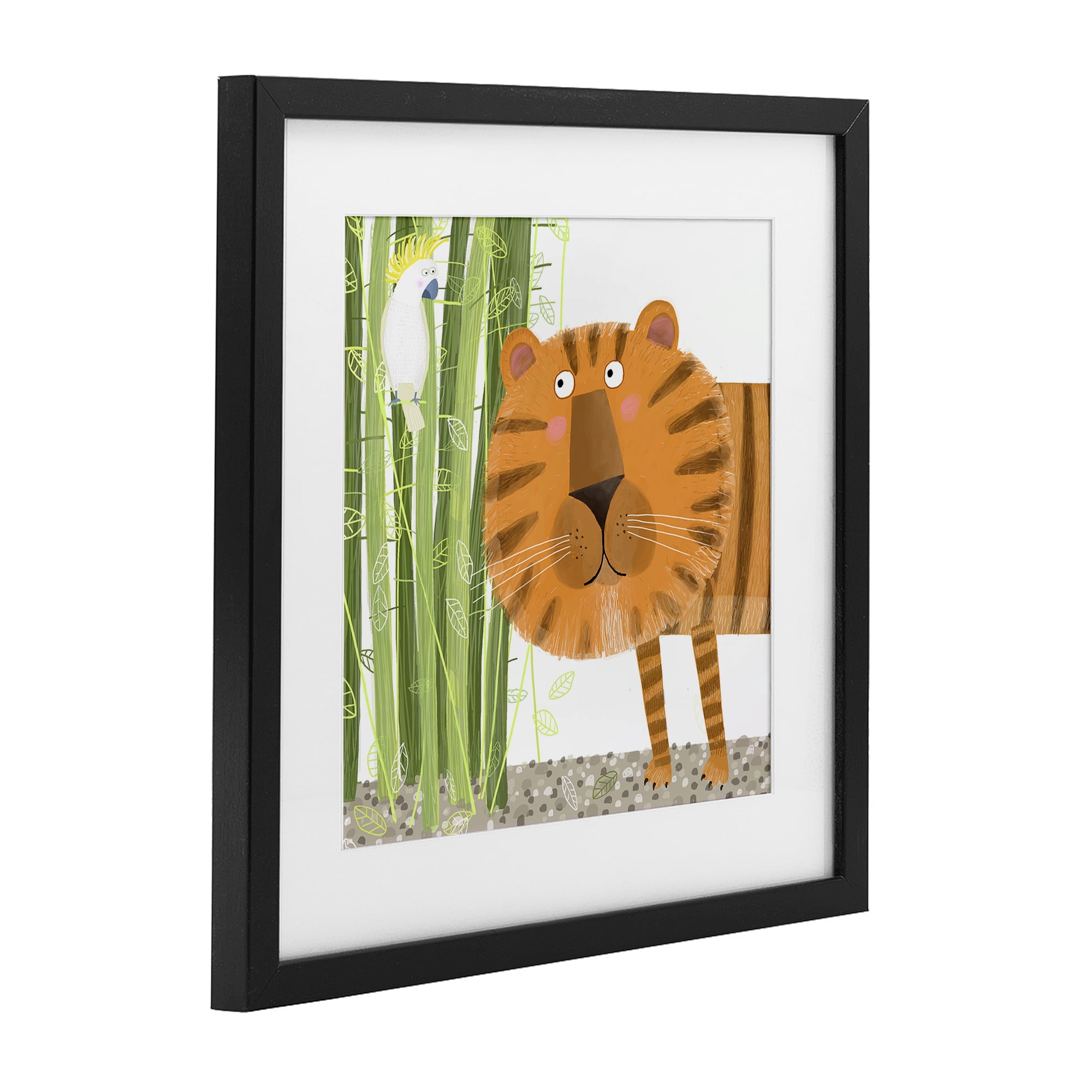 Stupell Industries Bamboo Trees & Tiger Black Framed Print Under Glass, design by Carla Daly