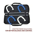 thumbnail image 3 of Hathaway Heavy Duty Steel Horseshoe Set W/nylon Carry Bag - Silver & Blue, 3 of 4
