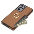 thumbnail image 5 of Nalacover for Samsung S21 Ultra Wallet with Card Holder Slot, 360°Rotation Ring Holder Kickstand Cover for Men Women Protective Premium PU Leather Shockproof Cover for Samsung Galaxy S21 Ultra, Brown, 5 of 6