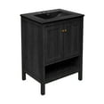 thumbnail image 3 of Chateau 24" Freestanding Bathroom Vanity in Black Oak with Black 3-Hole Centerset Sink Top, 3 of 5