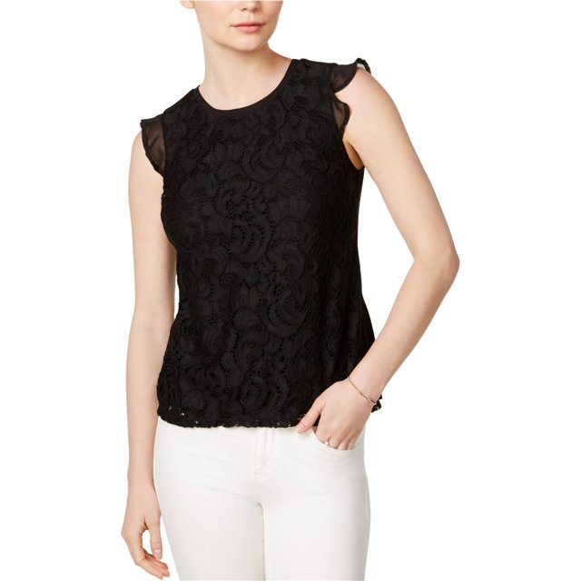 Blusa de punto con aleteo maison Jules para mujer negro XX-Small
