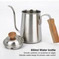 thumbnail image 3 of Eigraketly Cafetera Olla Acero inoxidable Mango de Oficina Comedor Cocina Cervecero Pesca Viaje Hervidor de goteo Herramienta para beber Kits de desorden para acampar Eigraketly OD023353-00, 3 of 6