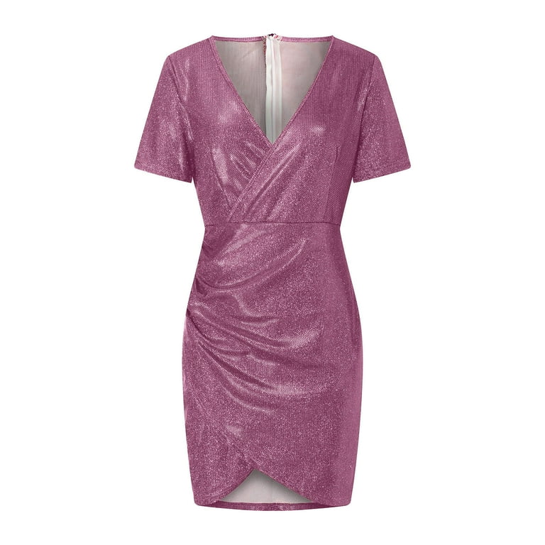 slim fit dress slacks Buddylove Adeline Sequin Wrap Dress main image 0