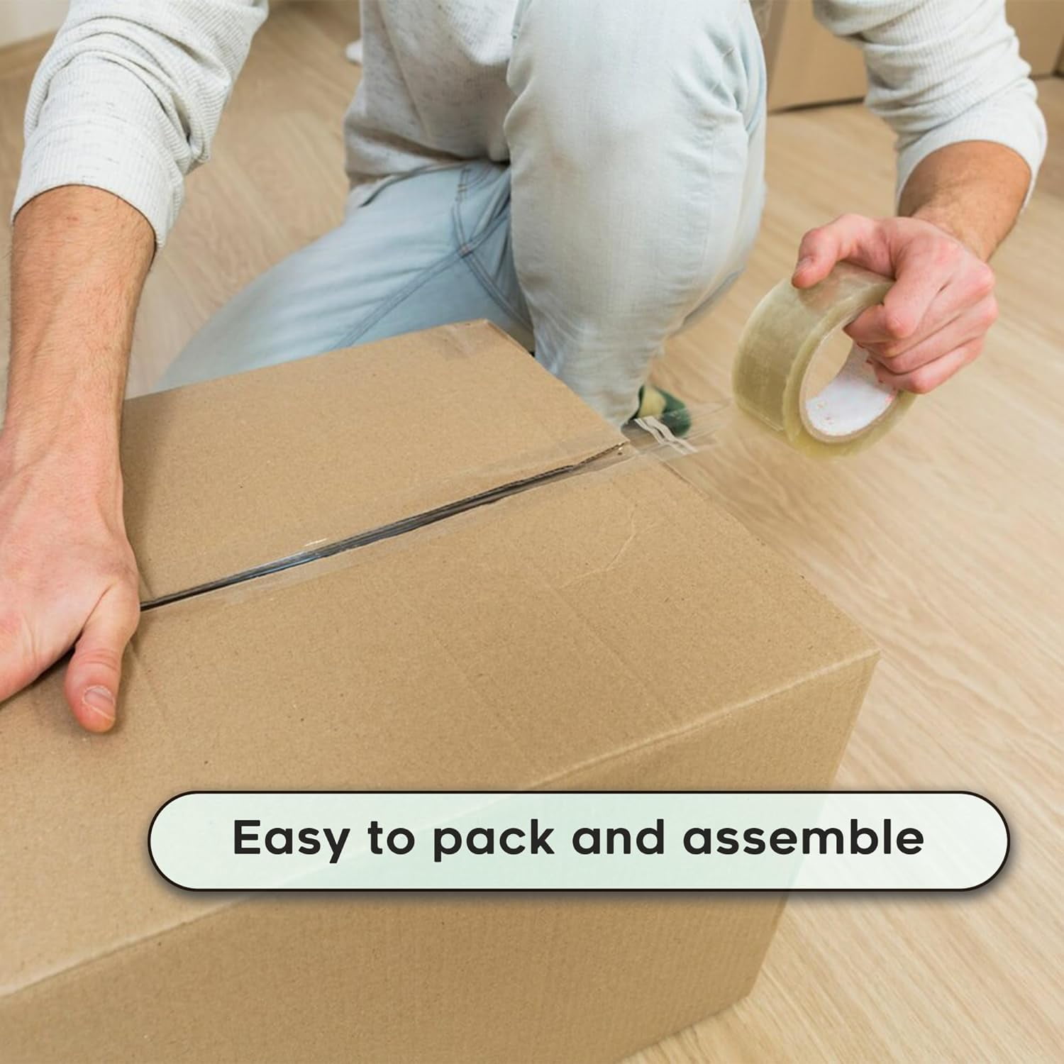 The Boxery 12"x9"x9" Brown/Kraft Corrugated Cardboard Shipping/Moving Boxes 25-Pack- Made in the USA
