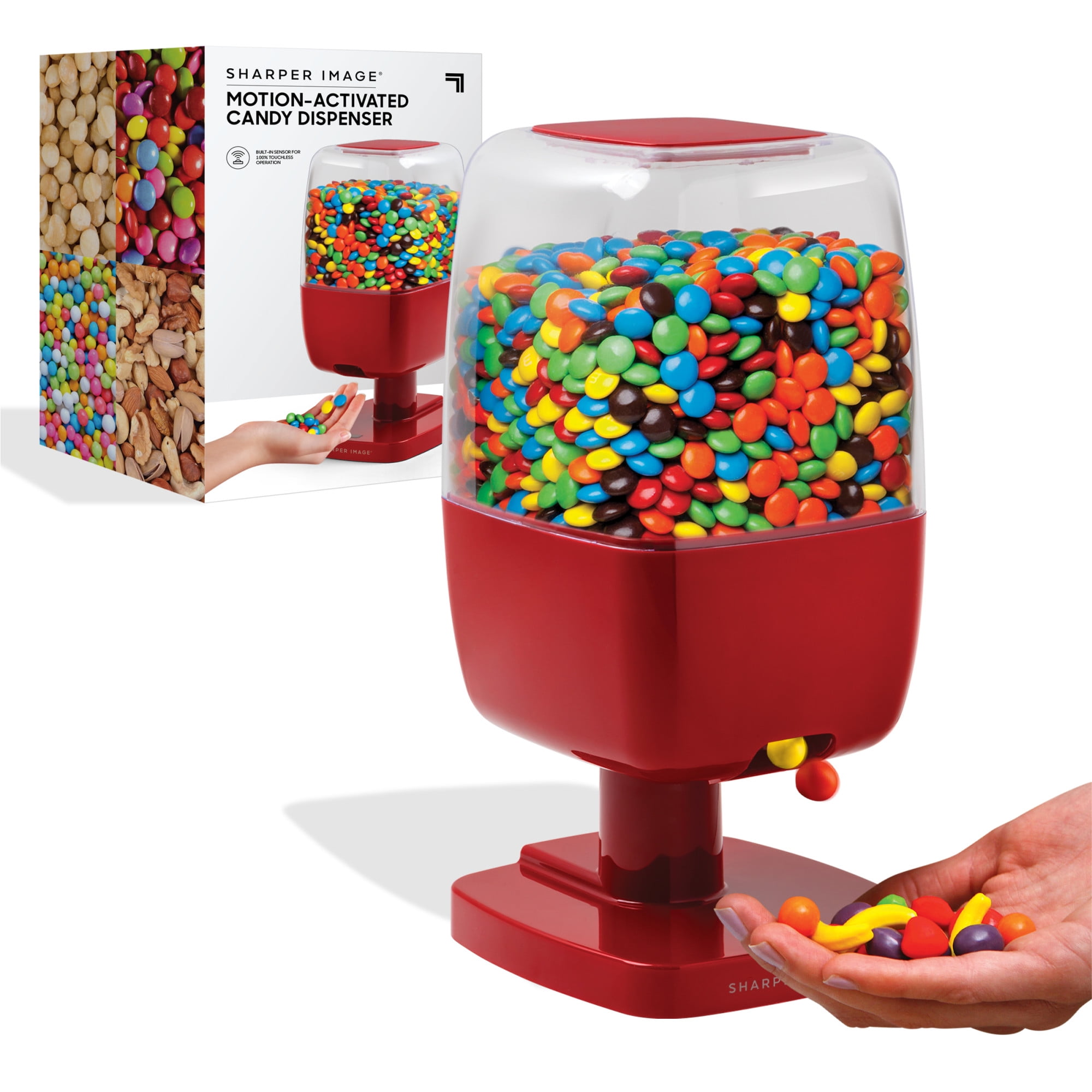Motion Sensor Activated Automatic Sweet Candy Gumball Nuts Dispenser RED & BLACK 
