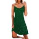 thumbnail image 1 of Gibobby Camisón de algodón para mujer Día de San Valentín Wonen Lentejuelas Sexy N Mujer Negro Retro Elegante Vestido Fiesta Culb(Verde,M), 1 of 5