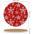 thumbnail image 3 of SKYSONIC Round Drink Coasters 6 Pcs Christmas Winter Snowflake Absorbent Ceramic Coaster with Cork Base for Coffee Cups for Home Decor, 3 of 6