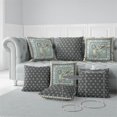 thumbnail image 5 of Birdsong Bouquet Vase Throw Pillow with Removable Cover in Green 18x18, 5 of 6