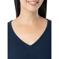 thumbnail image 4 of Fruit of the Loom Women's Beyond Soft Long Sleeve Waffle Top and Flannel Bottom Pajama Set, Sizes S-4X, 4 of 10