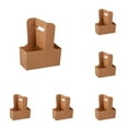 thumbnail image 2 of Classic 2 Cup Carrier Disposable Drink Carrier Kraft Drink Carrier with Handles Cafe and Restaurant Food Service Delivery Cup Carrier Coffee Cup Holder for Drinks Takeout, Brown 5PCS, 2 of 9