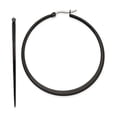 thumbnail image 1 of Boucles d'Oreilles en Acier Inoxydable Plaqué Noir 55mm 2mm, 1 of 8
