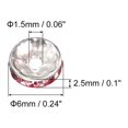 thumbnail image 2 of CHUANK 200Pack 6mm Rondelle Spacer Beads  Silver Plated Rhinestone Spacer Beads for Jewelry Making Supplies  Gold White, 2 of 6
