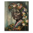 thumbnail image 3 of Designart 'Portrait Of Traditional African American Woman' Modern Print on Natural Pine Wood, 3 of 5