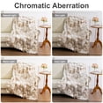 thumbnail image 3 of MJIAexp Faux Fur Throw Blanket for Couch, Cozy Soft Plush Thick Fuzzy Comfy Bubble Blanket and Fuzzy Plush Rabbit Fur Blanket for Sofa Bedroom Living Room, 90" x 90"-Tie-dye coffee, 3 of 11