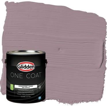 Glidden One Coat Interior Paint and Primer, Gothic Amethyst / Purple, Gallon, Semi-Gloss