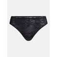 thumbnail image 6 of Joyspun Women's Lace and Mesh Thong Panties, 3-Pack, Sizes XS-XXXL, 6 of 8