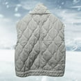 thumbnail image 4 of Puffer Vest Ladies Padded Vest Jacket Sleeveless Stand Up Collar Fall Winter Womens Winter Coats Grey M, 4 of 5