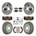 thumbnail image 1 of Transit Auto Front Rear Disc Brake Rotors Semi-Metallic Pads and Drum Kit (9Pc) for Car Toyota RAV4 GAS engine K8S-102558, 1 of 11
