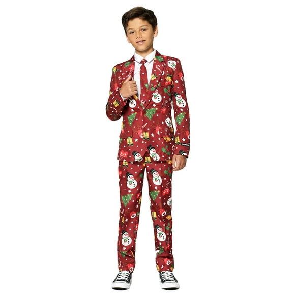 Suitmeister: Costume de Noël Rouge Lumineux pour Garçon