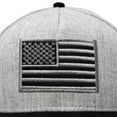 thumbnail image 4 of DALIX Gray American Flag Hat Flat Bill Snapback USA Baseball Cap in Black Light Gray, 4 of 6