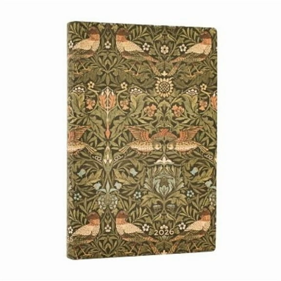 Paperblanks 2026 Morris Birds (William Morris) Mini 12-month Horizontal Softcover F (Paperback)