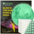 thumbnail image 6 of Liderstar Glow in The Dark Moon and Stars Ceiling Wall Decal Stickers for Kids Bedroom Décor  Stars for Ceiling, 6 of 8