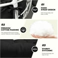 thumbnail image 3 of Outdoor Egg Chair Cushion, Waterproof Hanging Chair Cushion with Headrest Pillow, Egg Chair Replacement Cushion for  Furniture, U-Shaped Eggs Swing Cushion for Basket Chairs, Black, 3 of 6