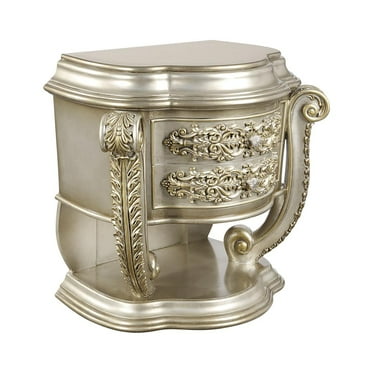 BD01235 Nightstand, Champagne & Gold Finish - Danae ( 1Pc/1Ctn )
