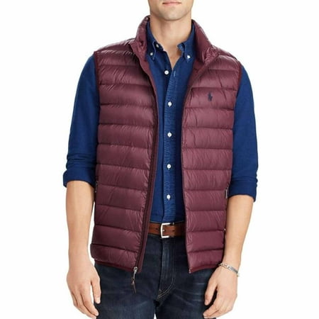 Ralph Men's Lauren Packable Polo VestwineSmall Down YbfI76gmyv