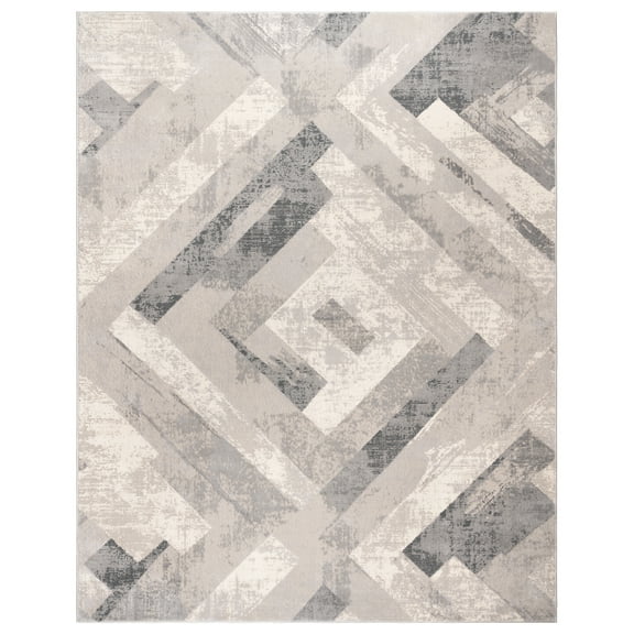 Gertmenian Ethan Soller Modern Geometric Gray Indoor Area Rug, 8x10
