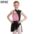 thumbnail image 2 of Niños Niñas lentejuelas brillantes gimnasia rítmica patinaje artístico Ballet disfraz de tutú lírico Ballet Jersey vestido de cuerpo de baile, 2 of 5