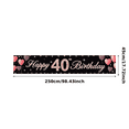 thumbnail image 3 of Glittery Happy 40th Birthday Banner with Heart Balloon Star Elements Party Supplies Photography Props Birthday Decoration Backdrop Background Decor, 3 of 6