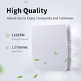 thumbnail image 2 of Exhaust Fan 110 CFM 1.0 Sones 5.9" Duct White Square Quiet Powerful Ceiling or Wall-Mount Ventilation Fan for Bathroom/Corridor/Office/Laundry Room/Shop, 2 of 6
