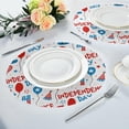 thumbnail image 4 of SKYSONIC Happy Independence Day Round Placemats for Dining Table Non-Slip Heat-Resistant Polyester Table Mats Set of 4 Washable Table Mats for Kitchen Dining Table Decoration (1199), 4 of 5