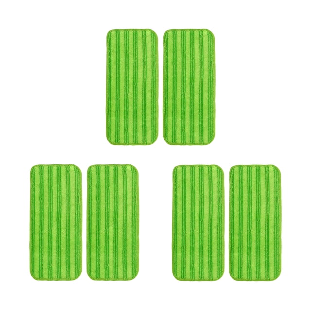 Naiovety Reemplazo de paños de limpieza dobles secos y húmedos de 6 piezas con accesorios fáciles de reemplazar sin depilación Suministros de limpieza para el hogar verde