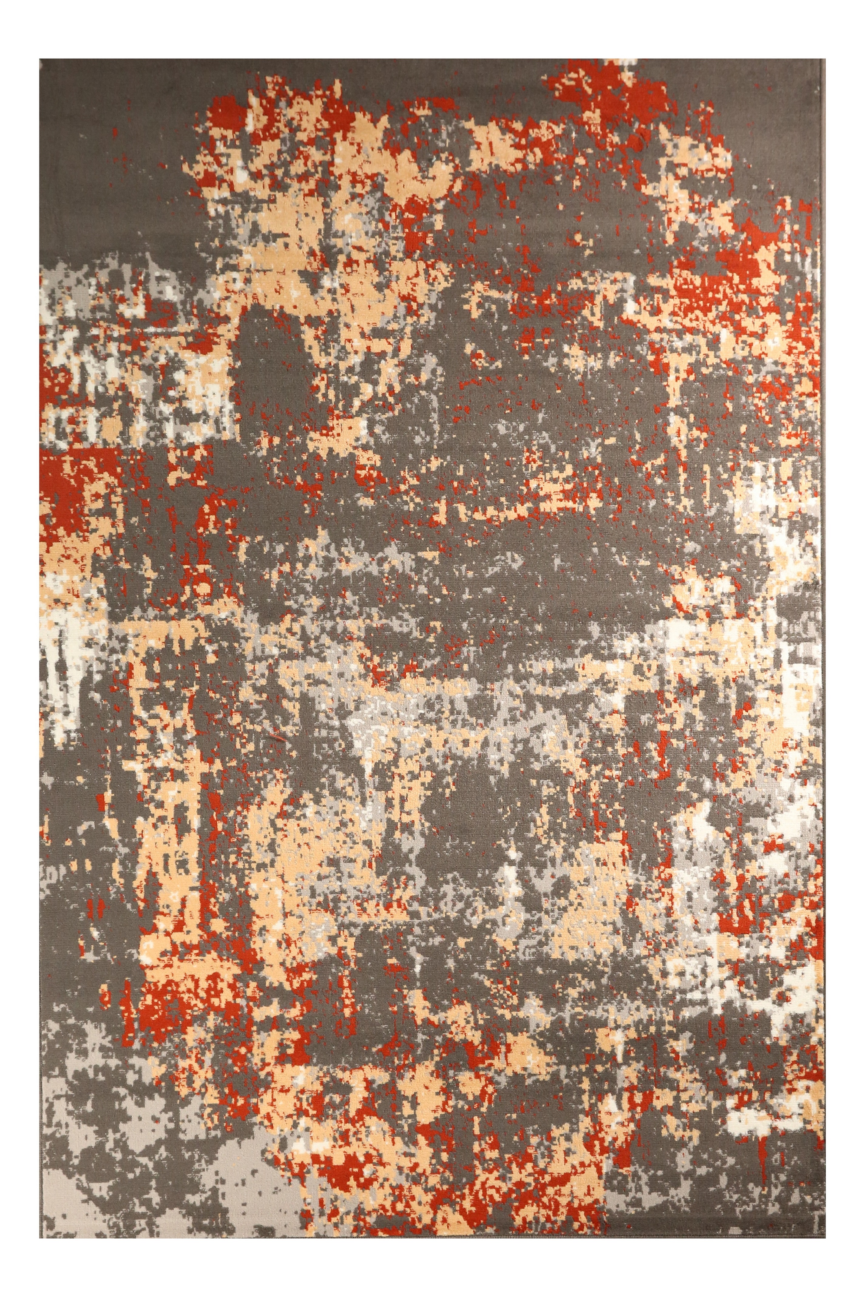 Furnish My Place Accent Rug - 7 ft. 8 in. x 11 ft., Dark Grey, Indoor Rug with Abstract Design, Jute Backing - image 1 of 11