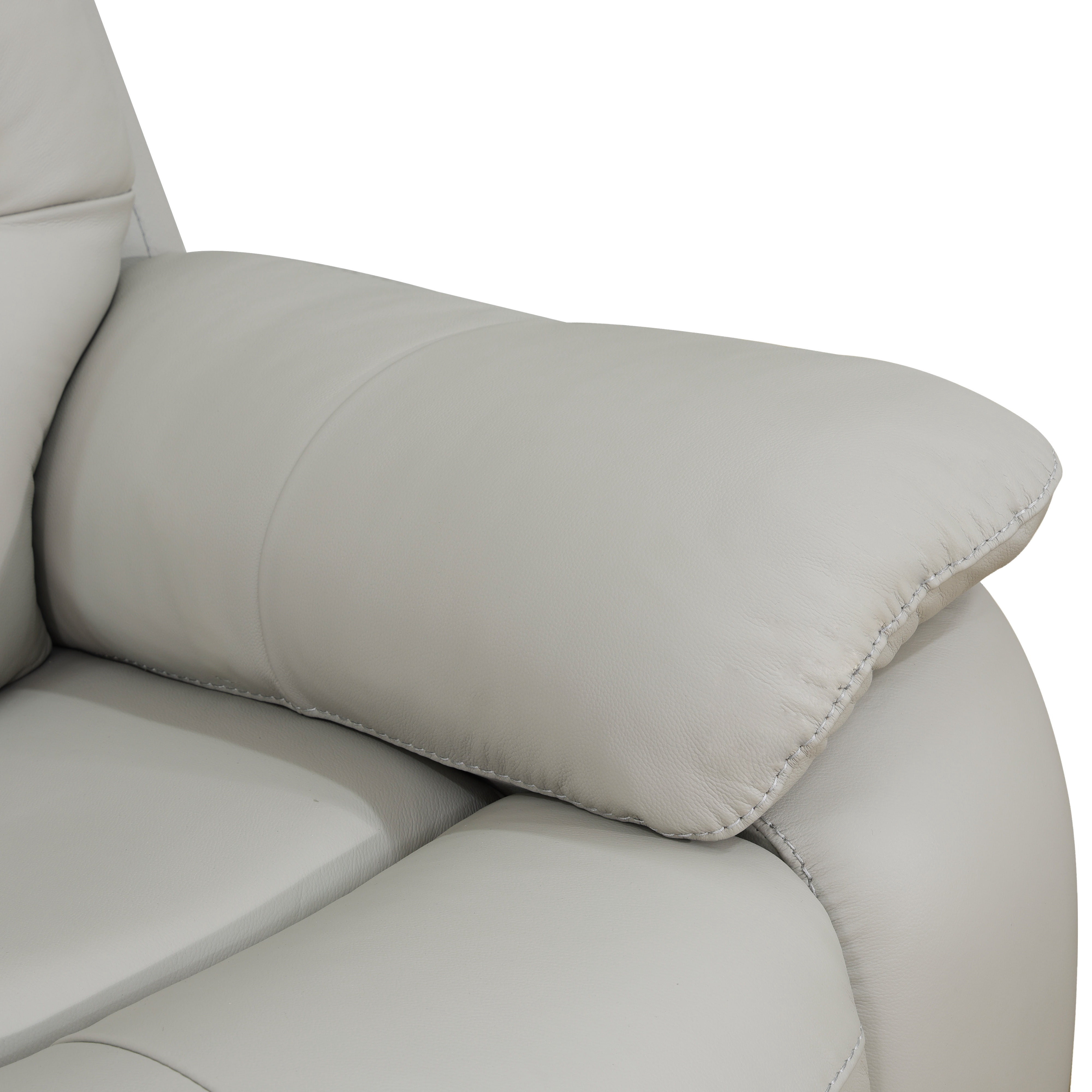 MAYEERTY Genuine Leather Recliner Chair, Single Ergonomic Reclining Sofa with USB Charging, for Living Room & Small Space