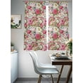 thumbnail image 4 of Pink Spring Floral Sheer Curtains 72 Inch Length 2 Panels Set, Vintage Summer Botanical Voile Window Treatment Rod Pocket Curtains Sheers Drapes for Bedroom/Living Room/Kitchen 52"x72"x2, 4 of 7