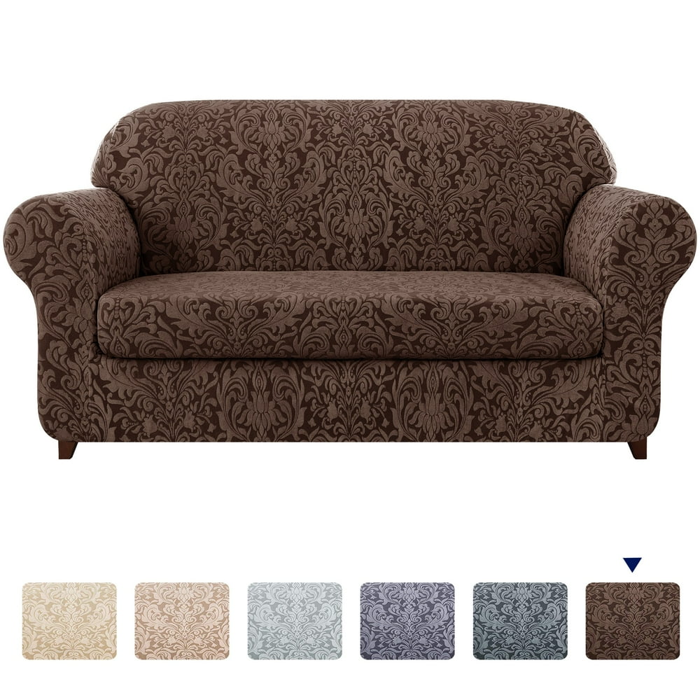 Subrtex 2piece Jacquard Damask Stretch Sofa Cover Sofa Slipcover