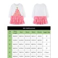 thumbnail image 3 of HWJAD Long Sleeve Dresses for Toddler Girls 2-7Y Spring Fall Cotton Kids Christmas Tree Print Dress with Ruffle Tiered Hem, 3 of 8
