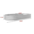 thumbnail image 2 of 7.4x3.5x1ft Outdoor Metal Raised Garden Bed,Backyard Oval Metal Raised Bed for Plants,Vegetables,Flowers,Silver, 2 of 7